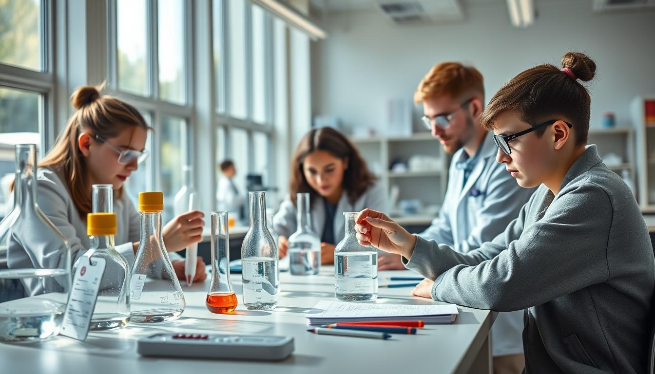 Students collaborating in study space